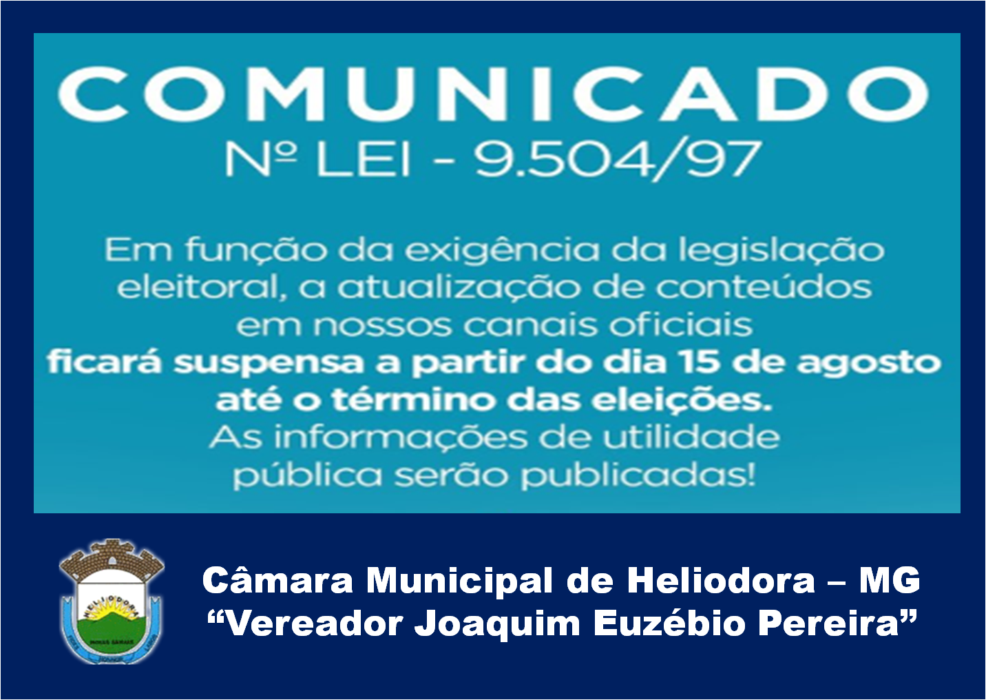 Comunicado - Lei Federal 9.504/97