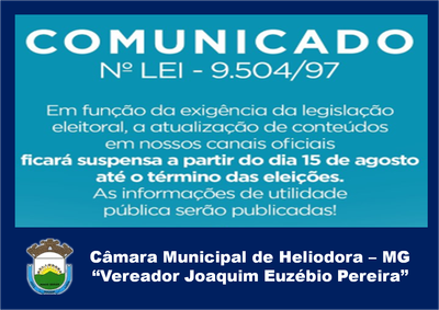 Comunicado - Lei Federal 9.504/97